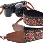 LIFEMATE Camera Strap Shoulder Neck Belt For All SLR/DSLR (Red Vintage Patterns)