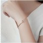 Double T Shape Cuff 18K Gold Plated Bangle Bracelet (Yellow Gold)