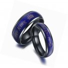 Mood Ring Her King His Queen Titanium Stainless Steel Moods Color-Changing