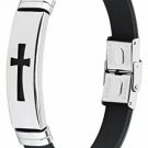 JINGCI Stainless Steel Bracelet For Boys And Men (Cross)