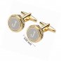 Mens Cufflinks Tie clips set Shirt Classic Initials Alphabet A-Z Gift Box