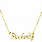 Yiyang Name Necklace For Women 18K Gold Plated Stainless Steel Personalized For