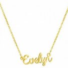 Birthday Gift  Women Personalized Name EVELYN  chain Necklace 18K Gold Plated