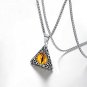 U7 Triangle Eye Jewelry Stainless Steel Ancient Style Flaming Fire Third Eye 22