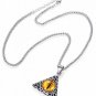 U7 Triangle Eye Jewelry Stainless Steel Ancient Style Flaming Fire Third Eye 22