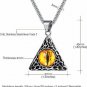 U7 Triangle Eye Jewelry Stainless Steel Ancient Style Flaming Fire Third Eye 22