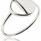 SOVATS Half Circle Ring For Women 925 Sterling Silver Rhodium Plated - Jewelry,