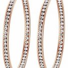 CiNily White Crystal Stainless Steel For Women Jewelry Hoop Earrings 2