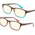 2 Pair Anti Glare Reflection Spring Hinge Ombre Color Reading