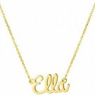 Personalized Name Necklace Ella Customize 18K Gold Plated Stainless Steel