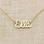 Personalized Name Necklace Ella Customize 18K Gold Plated Stainless Steel