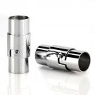 HG-X 20 Sets Stainless Steel Leather Cord End Cap/ Magnetic Clasp With Locking