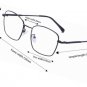 Retro Square Clear Lens Eyeglasses Metal Glasses Frame for Men and Women