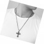 Cross Necklace Long Gothic Skull Rock Punk Black Necklaces Stainless Steel Chain