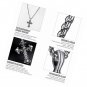 Cross Necklace Long Gothic Skull Rock Punk Black Necklaces Stainless Steel Chain