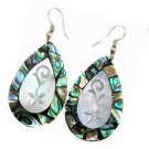 Handmade 2.2 inch Teardrop Natural Paua Shell Dangle Drop