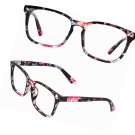 Vintage Nerd Square Eyeglasses Frame Keyhole Design Prescription Lens Glasses