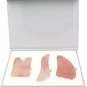 Premium Gua Sha Massage Tool Set (3 Pack) - All Natural Handmade Rose Quartz