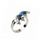 Mood Change Color Ring Adjustable Size Temperature Finger (Dolphin)