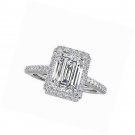 Women's Ring 18k Gold Plated Square Cubic Zircon Engagement