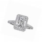 Women's Ring 18k Gold Plated Square Cubic Zircon Engagement