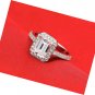 Women's Ring 18k Gold Plated Square Cubic Zircon Engagement