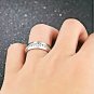 Women's Ring For Love Titanium 18K White Gold-Plated Wedding Band 6mm Size 8