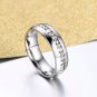 Women's Ring For Love Titanium 18K White Gold-Plated Wedding Band 6mm Size 8