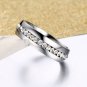 Women's Ring For Love Titanium 18K White Gold-Plated Wedding Band 6mm Size 8