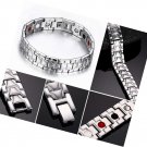 Titanium Magnetic Therapy Bracelet Gold Silver Black Tone with Link Removal Tool