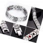 Titanium Magnetic Therapy Bracelet Gold Silver Black Tone with Link Removal Tool