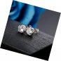 Sterling Silver 5MM CZ Stud Earrings Round Cut Cubic Zirconia 5 Prongs Setting