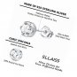 Sterling Silver 5MM CZ Stud Earrings Round Cut Cubic Zirconia 5 Prongs Setting