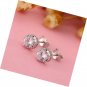 Sterling Silver 5MM CZ Stud Earrings Round Cut Cubic Zirconia 5 Prongs Setting