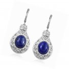 Back Dangle Drop Earrings Stainless Steel Oval Gift