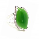 925 silver natural Hetian jade ring jasper gemstone