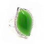 925 silver natural Hetian jade ring jasper gemstone