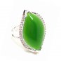 925 silver natural Hetian jade ring jasper gemstone