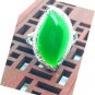 925 silver natural Hetian jade ring jasper gemstone