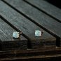 Tiny Round Opal Stud Earrings Sets For Kids-18K Rose Gold Plated Birthstones