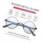 Vintage Small Round Metal Frame Clear Lens Glasses Non-Prescription Eyeglasses