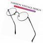 Vintage Small Round Metal Frame Clear Lens Glasses Non-Prescription Eyeglasses