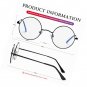 Vintage Small Round Metal Frame Clear Lens Glasses Non-Prescription Eyeglasses