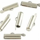 NBEADS 1000 PCS Multi Strand Slide On End Clasp Tubes, Platinum Color Slider