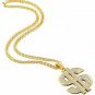 4 Pieces Gold Plated Chain Dollar Necklace for Men with Dollar Sign