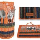 Cutlery Organizer Utensil Travel Set - 13 Piece Silverware Display Stand | And