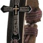 Scripture Cross Leather Bracelet, Men Bracelets Cuff Vintage Brown Boy