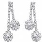 COOLSTEELANDBEYOND Wedding Crystal Rhinestone Cluster Flower Bowknot Tassel Set