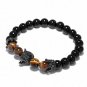 Animal Head Wolf Strand Bracelet Crown Natural Stone Punk Braclets Men Biker