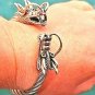 DOUBLE HEADED DRAGON SOLID ROPE CUFF BRACELET Stainless Steel